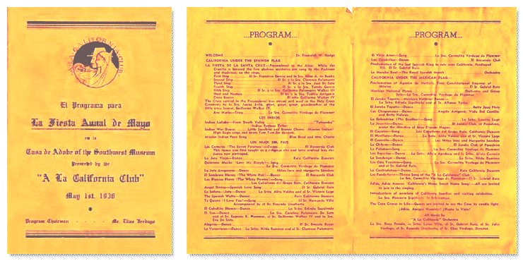 Casa de Adobe
                           Fiesta Program, 1938.
                           From the Fages Collection. Now in Los Californios Collection.